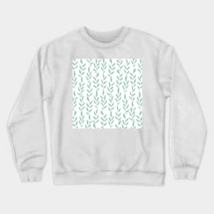 Green Minimalist Leaves Crewneck Sweatshirt